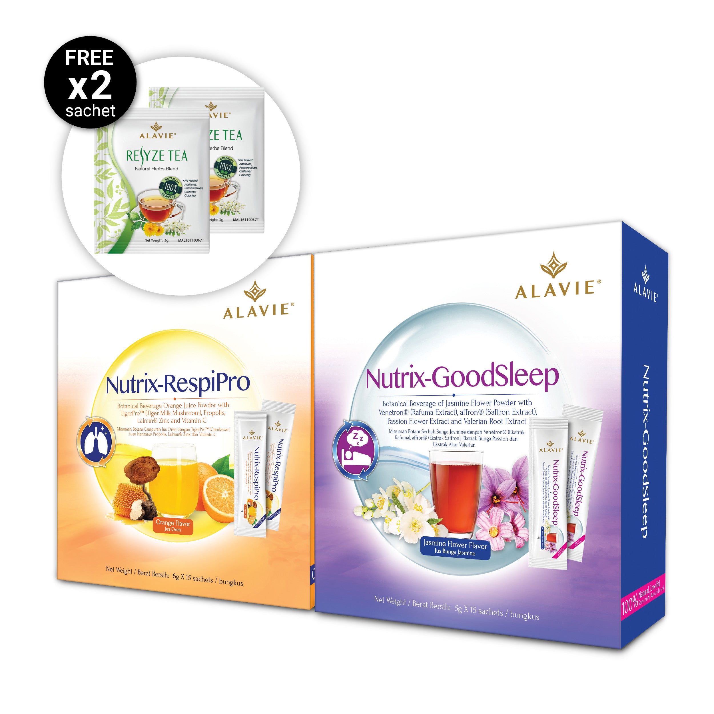 [Limited Bundle] ALAVIE Nutrix-RespiPro 15s + ALAVIE Nutrix-GoodSleep 15s - AlavieHealth.com