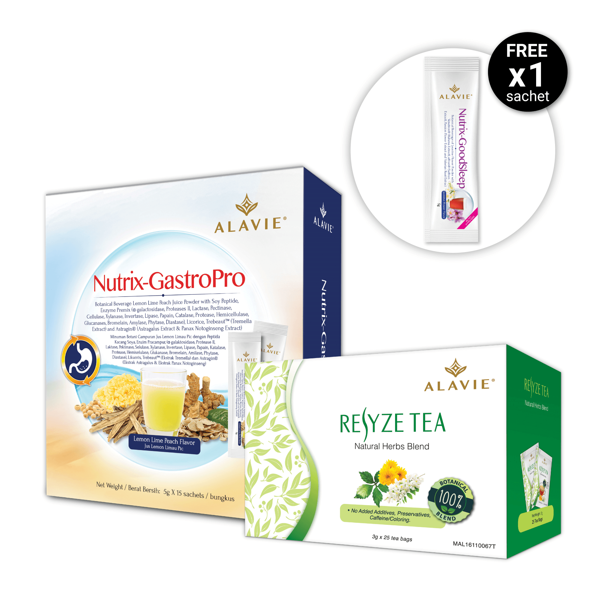 [Limited Bundle] ALAVIE Nutrix-GastroPro15s + ALAVIE Resyze Tea 25s - AlavieHealth.com